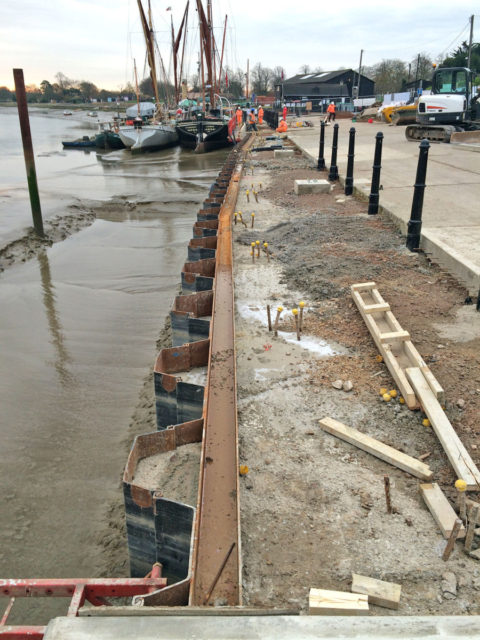 Hythe Quay Rebuild with Steel Sheet Piling, Maldon